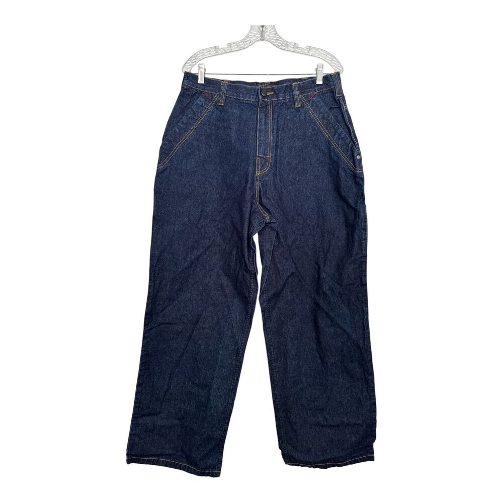 Vans 66 Vintage 90s Mens Wide Leg Jeans 34x30‎ Dark Wash Denim Y2K Streetwear
